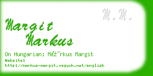 margit markus business card